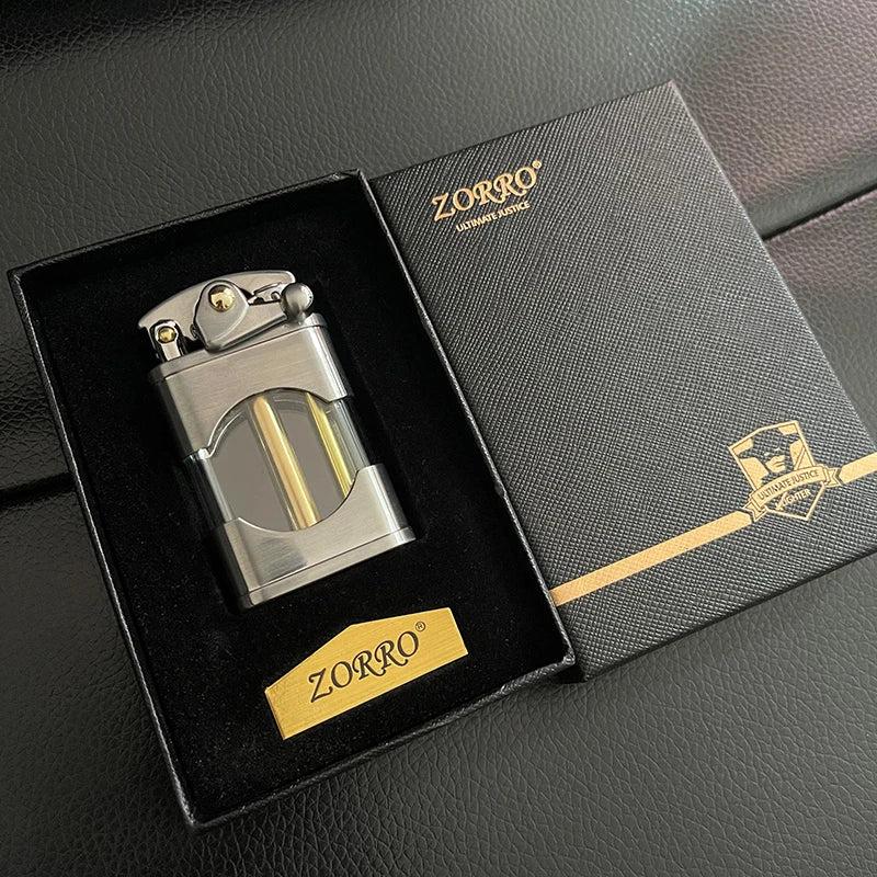 Zorro Windproof Waterproof Lighter with Transparent Tank